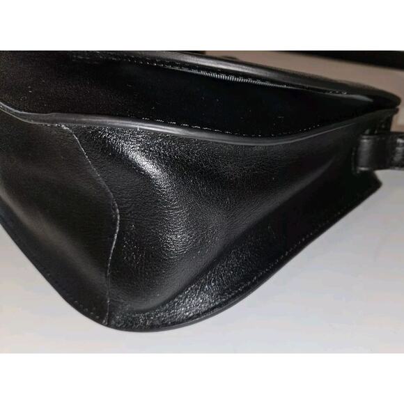 Fossil Wiley leather Saddle Bag Crossbody Black 9.5x8.5x4 - Picture 6 of 12